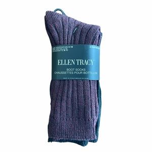 Ellen Tracy Boot Socks Two Pack Shoe Size 4-10
